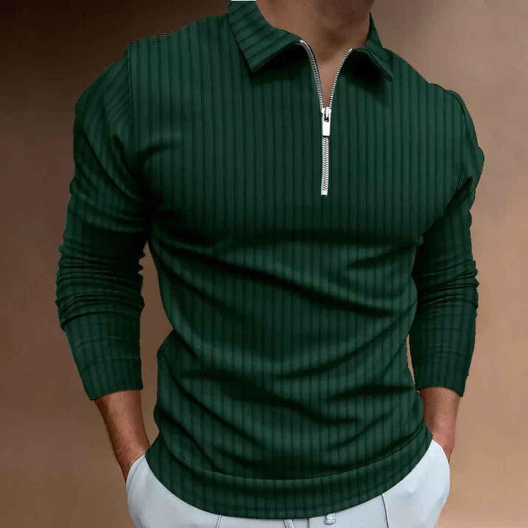 DIETER I LANGE MOUWEN POLOSHIRT
