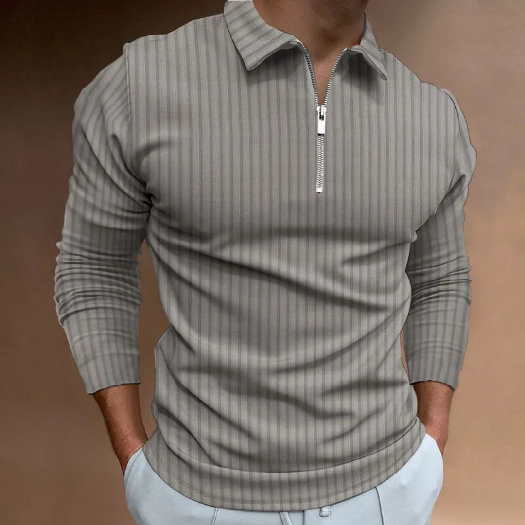 DIETER I LANGE MOUWEN POLOSHIRT
