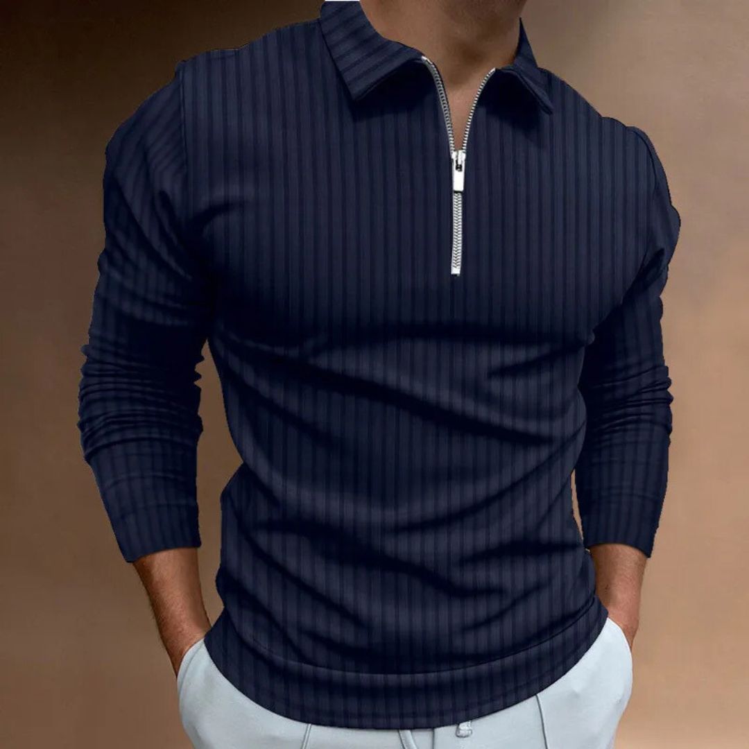 DIETER I LANGE MOUWEN POLOSHIRT