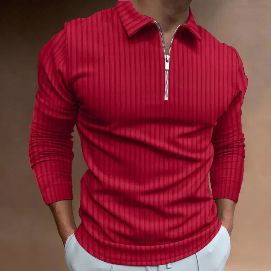 DIETER I LANGE MOUWEN POLOSHIRT