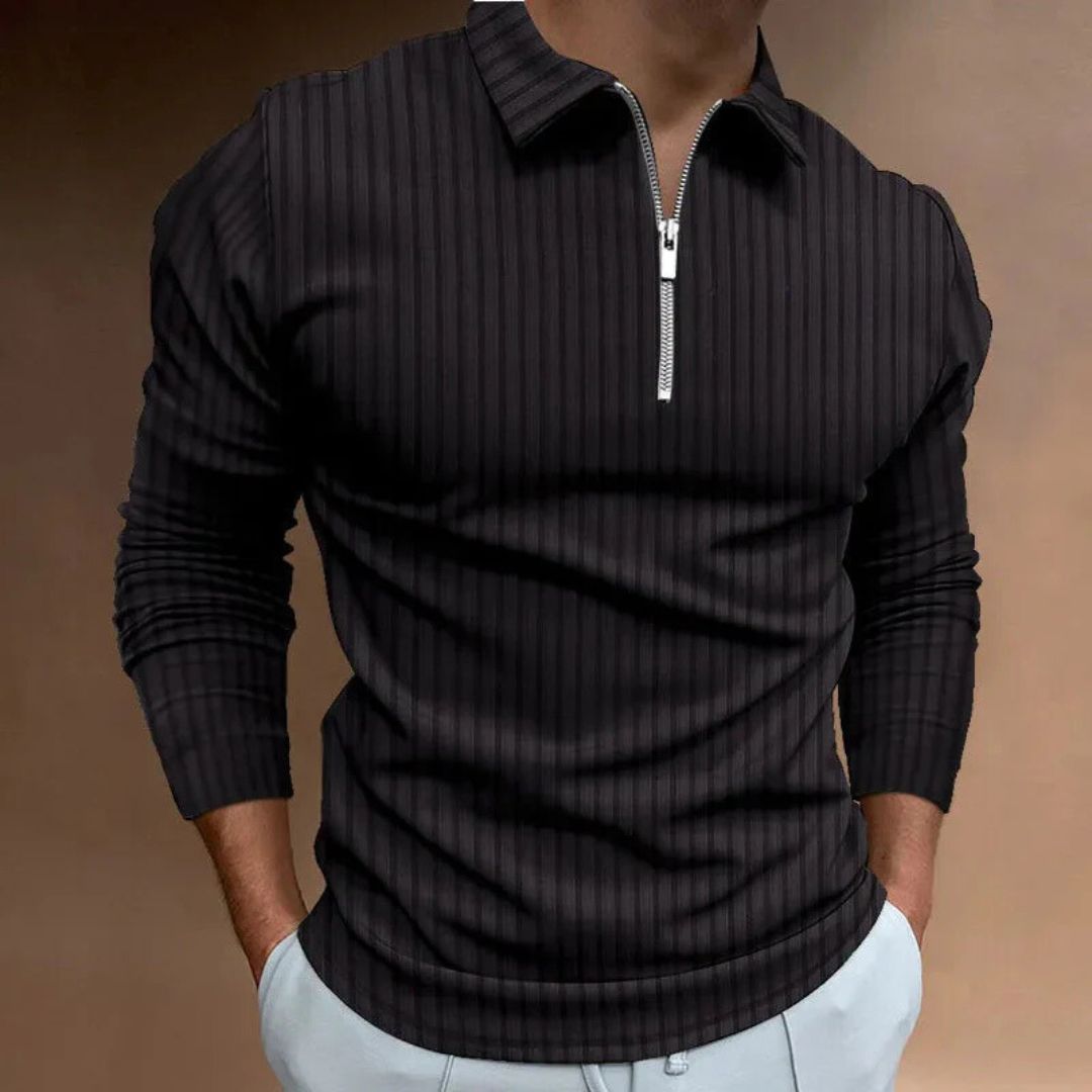 DIETER I LANGE MOUWEN POLOSHIRT