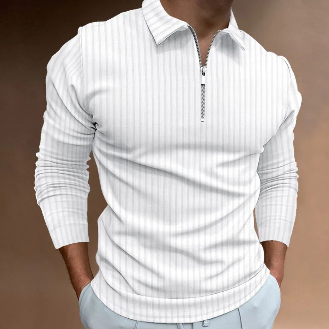DIETER I LANGE MOUWEN POLOSHIRT