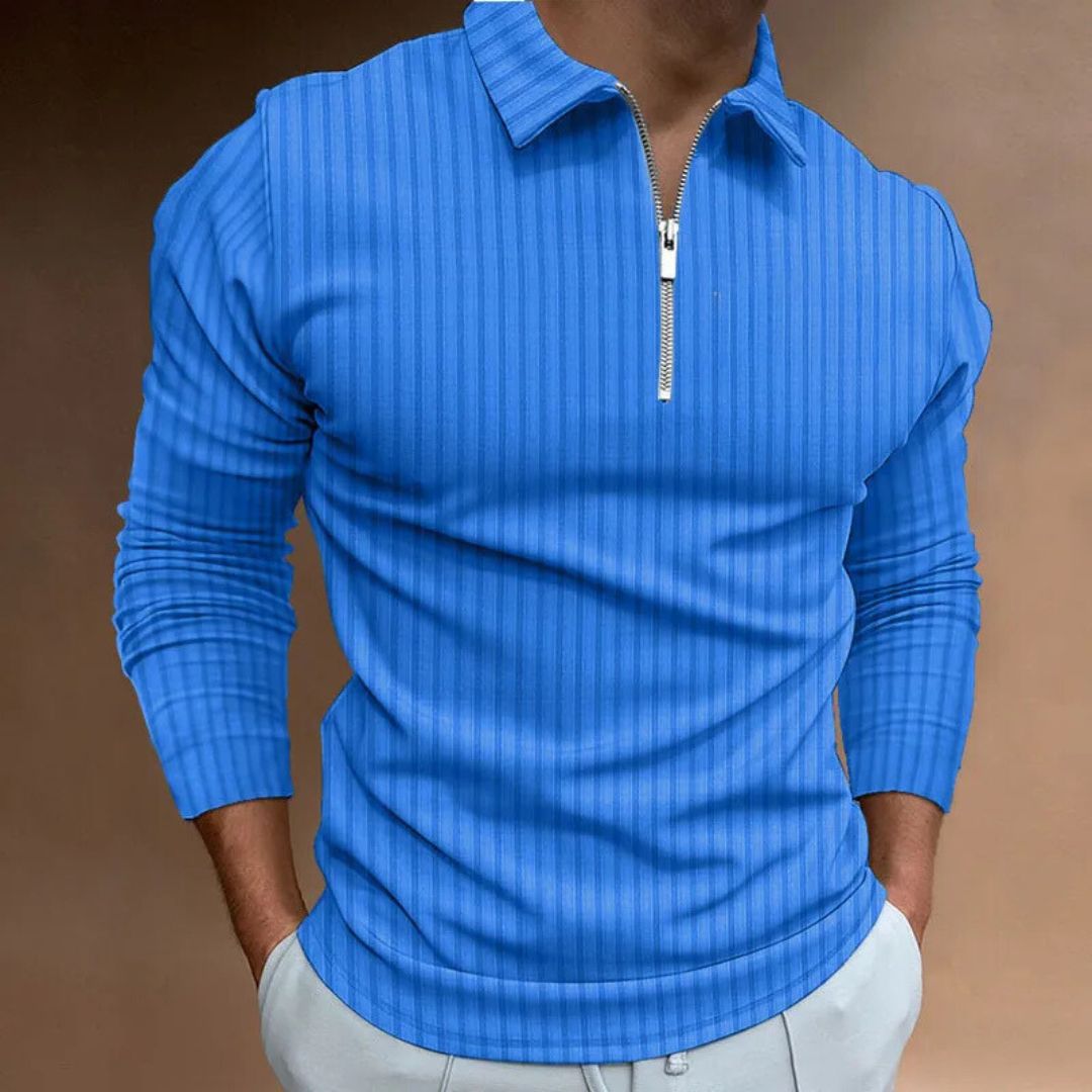 DIETER I LANGE MOUWEN POLOSHIRT